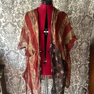 American see thru short sleeve cover up